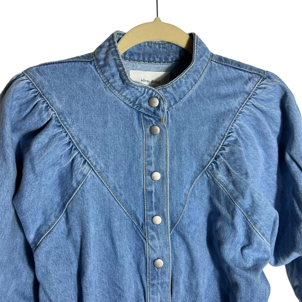 Idem Ditto Long Sleeve Denim Dress Size Small, NWT - Picture 4 of 15